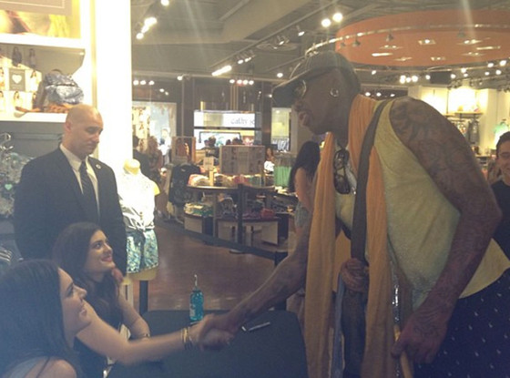 Dennis Rodman, Kendall Jenner, Kylie Jenner Dennis Rodman, Kendall Jenner, Kylie Jenner